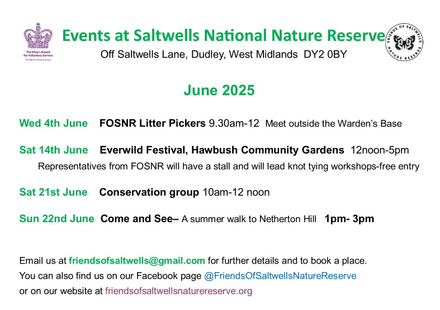 Friends of Saltwells Nature Reserve - June Events